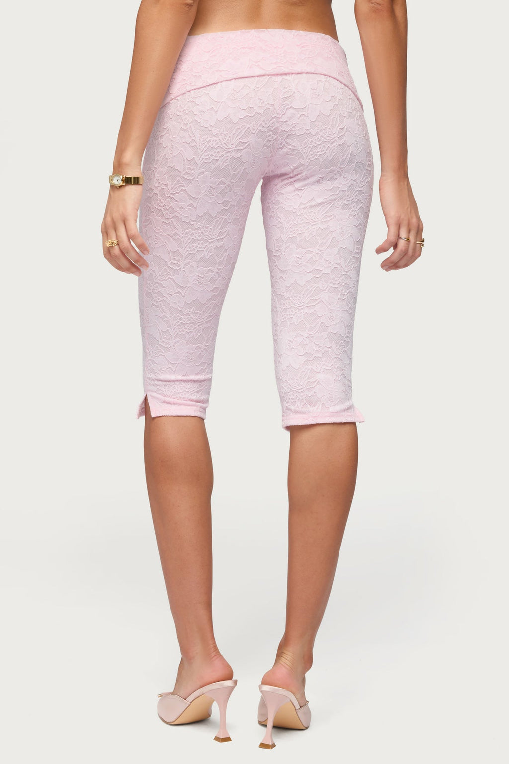 Talisa Foldover Lace Capri Leggings