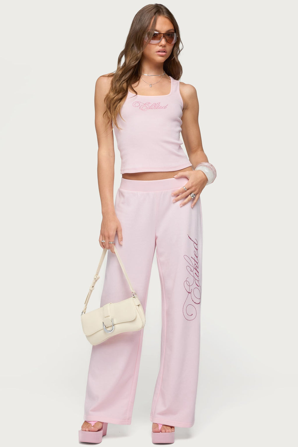 Edikted Studio Rhinestone Sweatpants