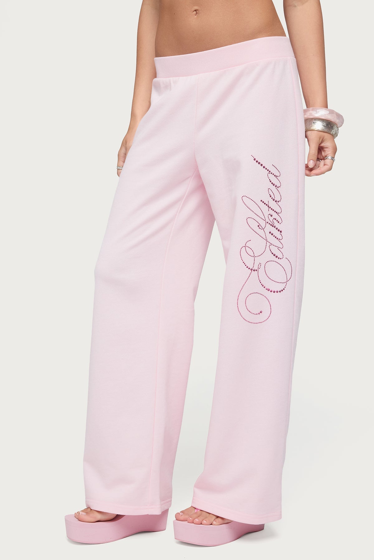 Edikted Studio Rhinestone Sweatpants