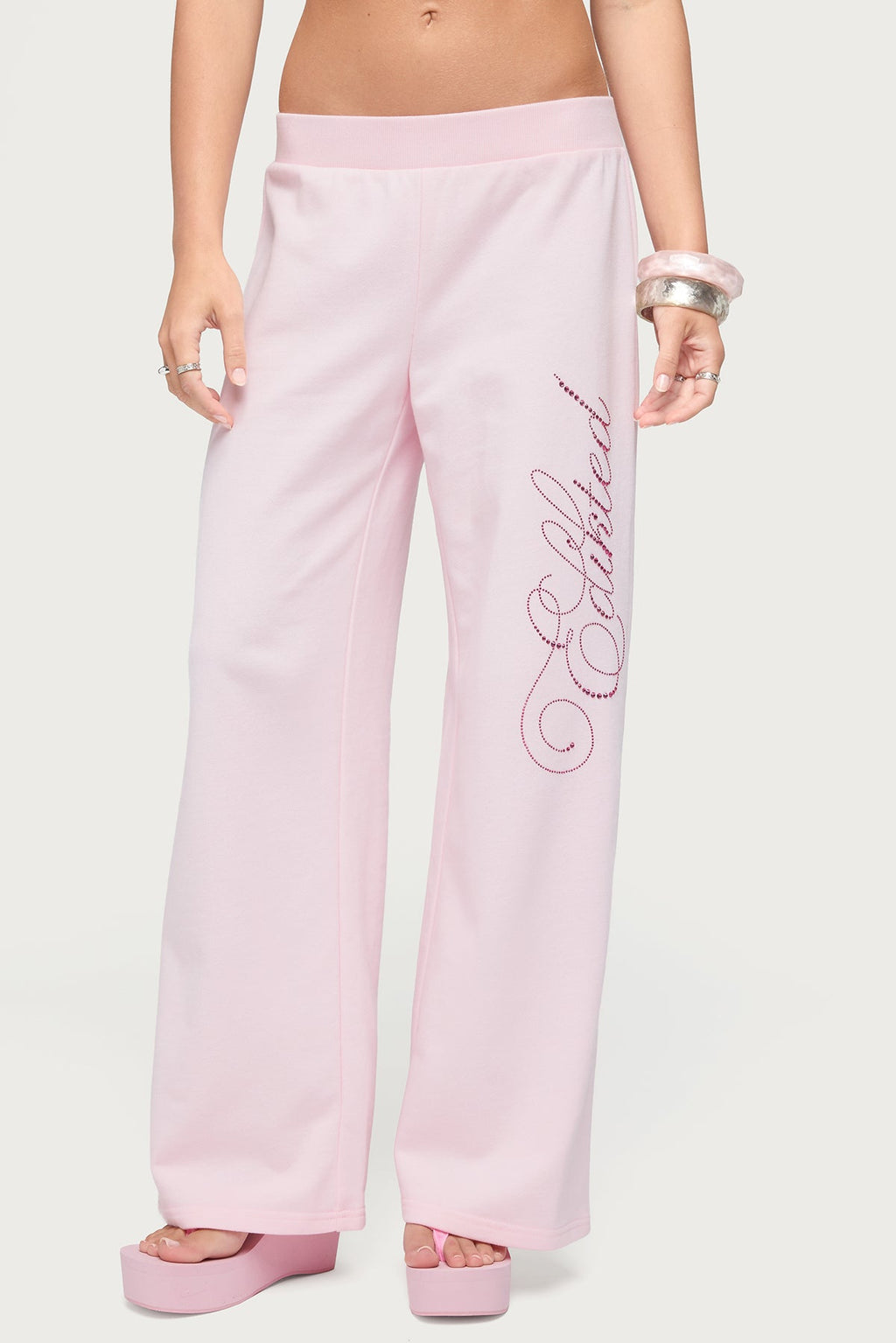 Edikted Studio Rhinestone Sweatpants