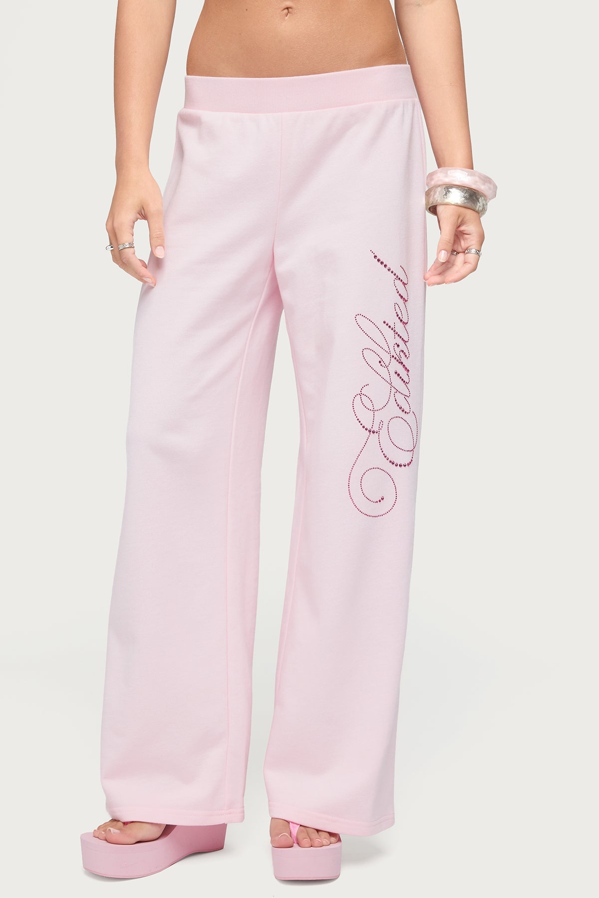 Edikted Studio Rhinestone Sweatpants