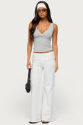 Wide Leg Foldover Pants