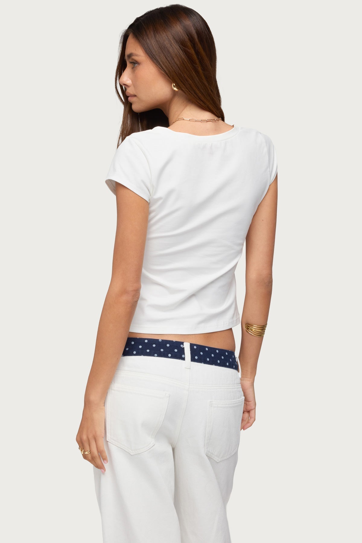 Penelopy Overlap V Neck T Shirt
