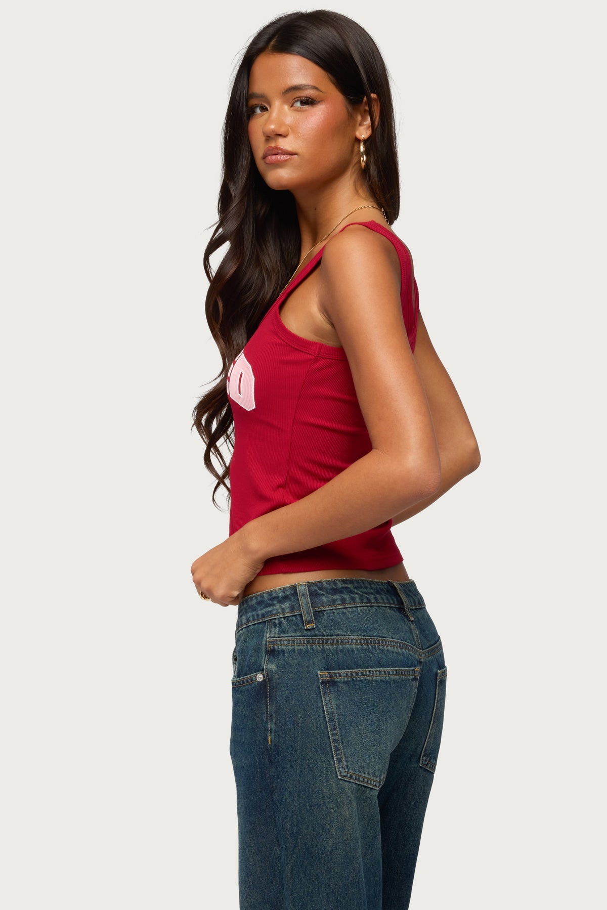 Edikted Girly Ribbed Tank Top