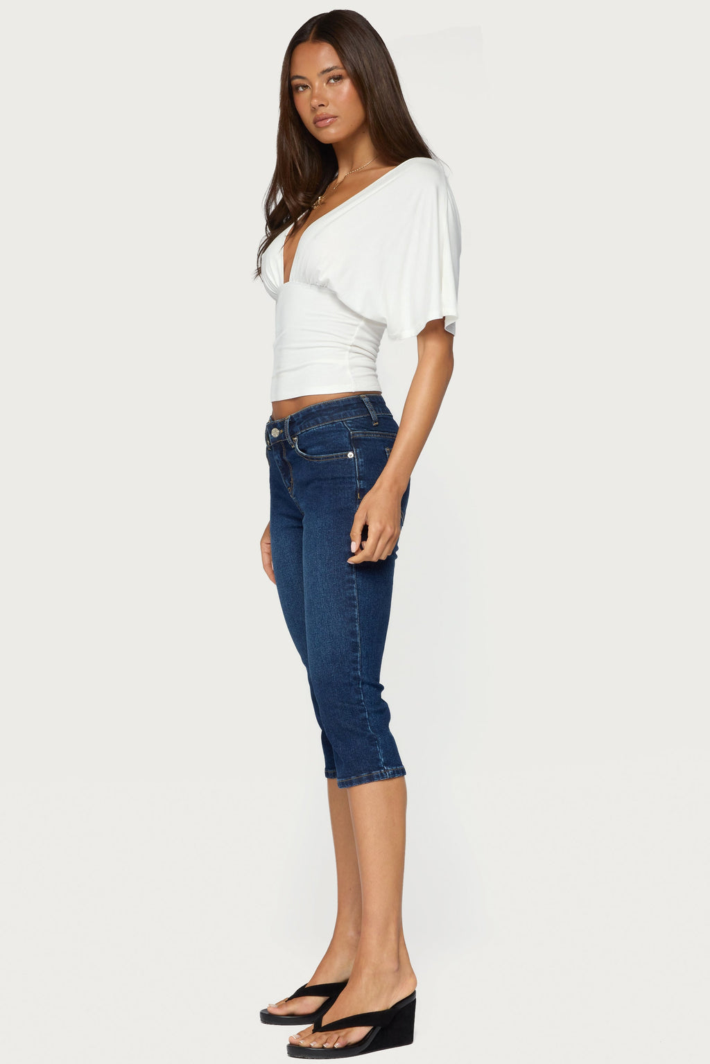 Betee Flutter Plunge Neck Top