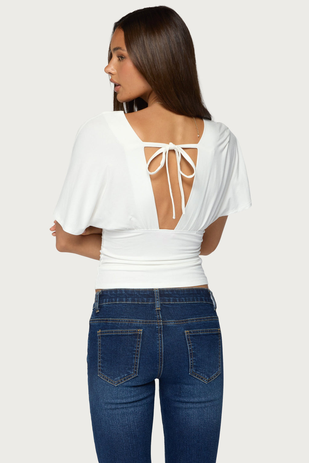 Betee Flutter Plunge Neck Top