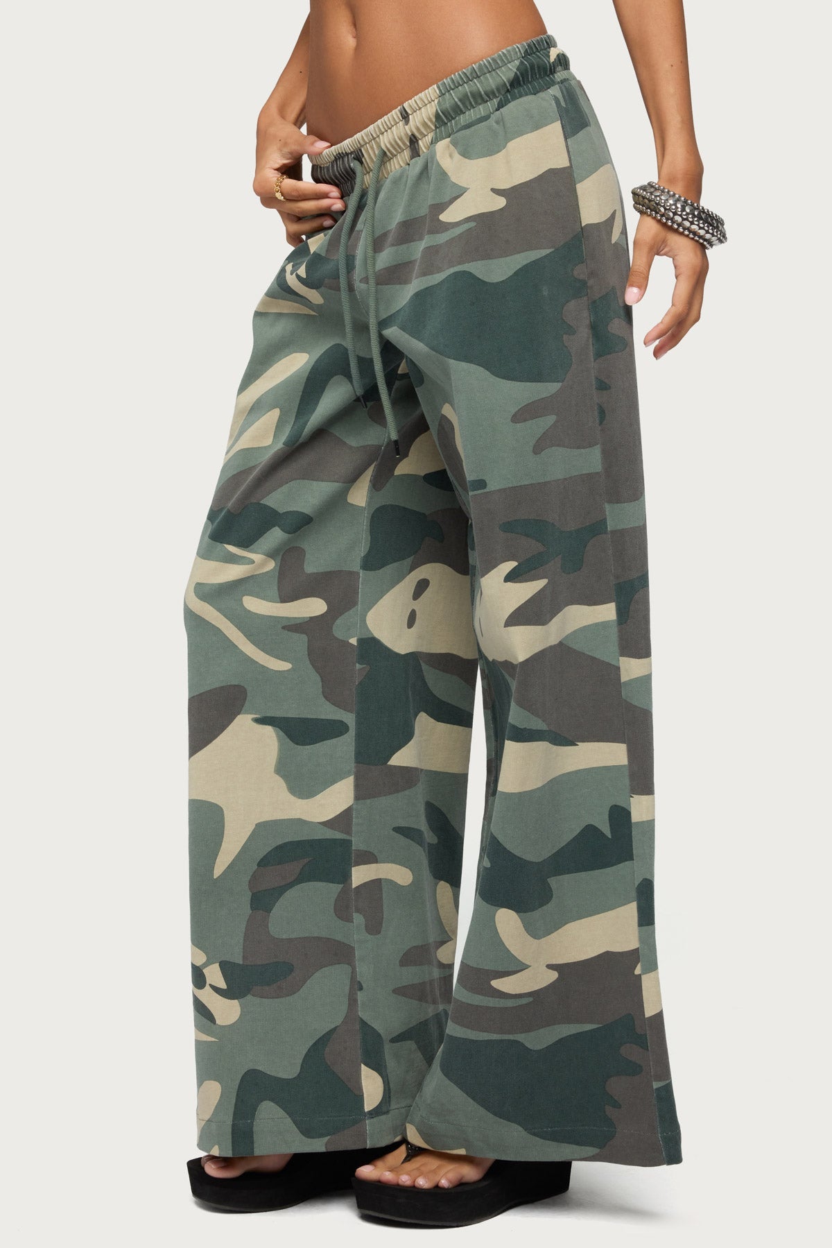 Allen Camo Wide Leg Sweatpants