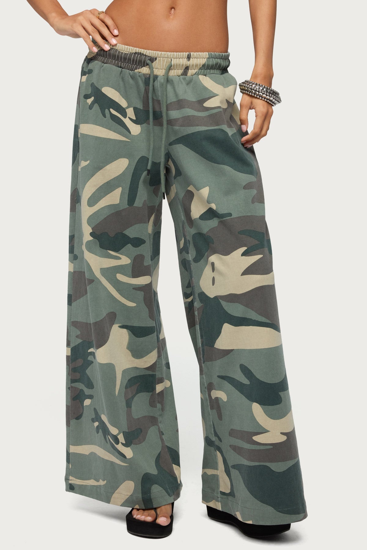 Allen Camo Wide Leg Sweatpants