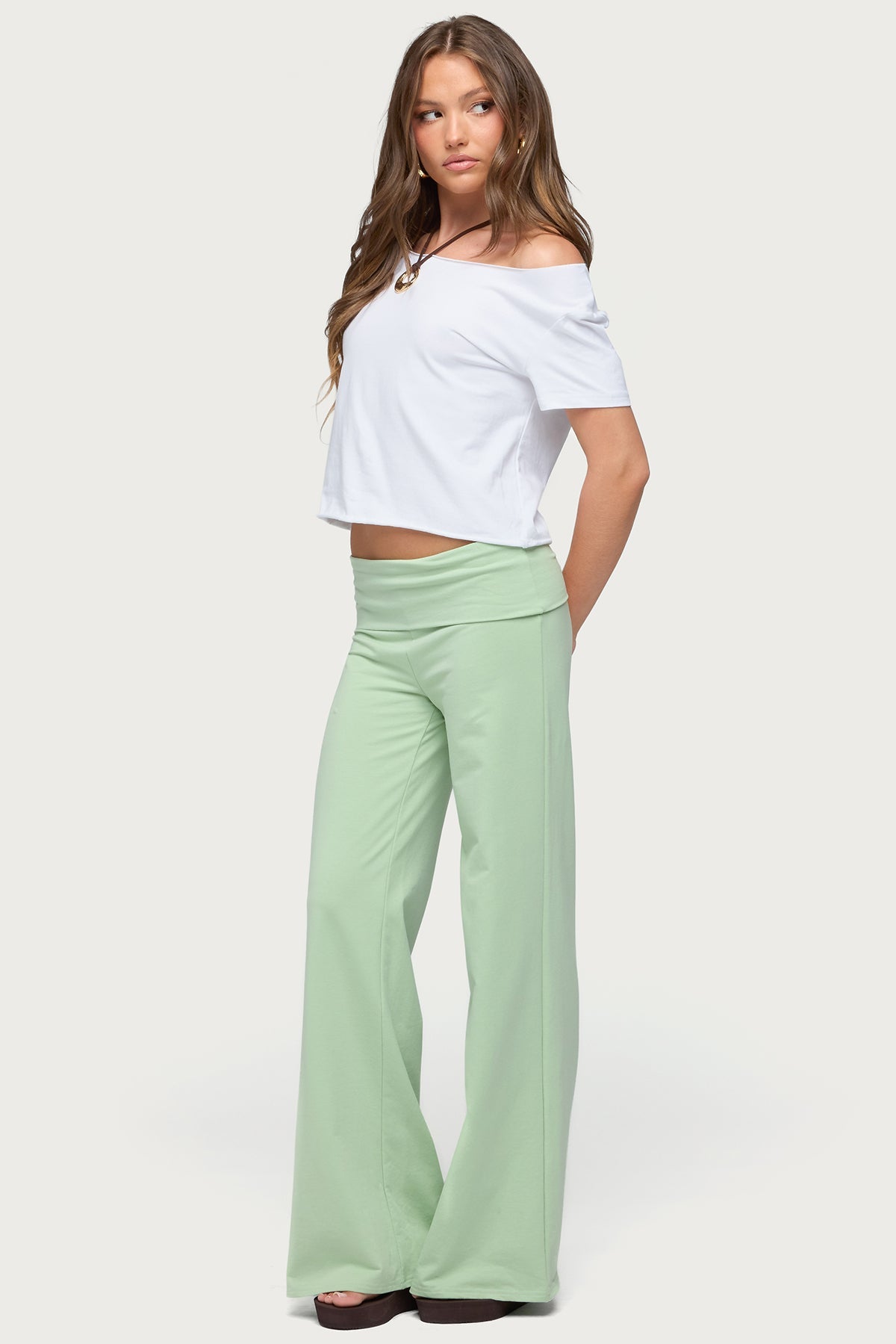 Cammy Wide Leg Foldover Pants