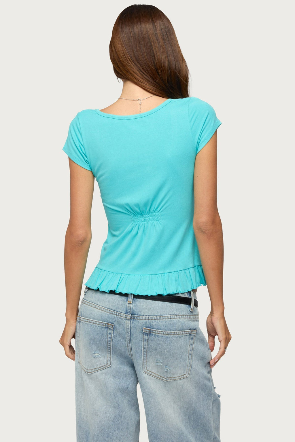 Liliannah Ruffle Babydoll Top