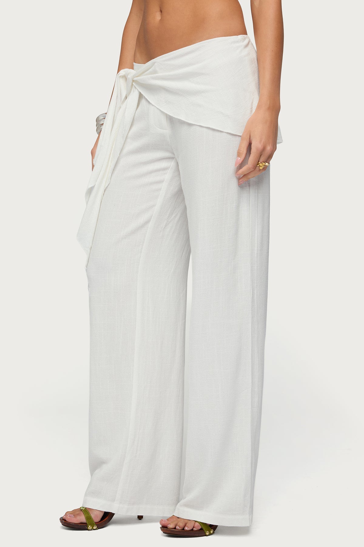 Suki Sarong Belt Linen Look Pants