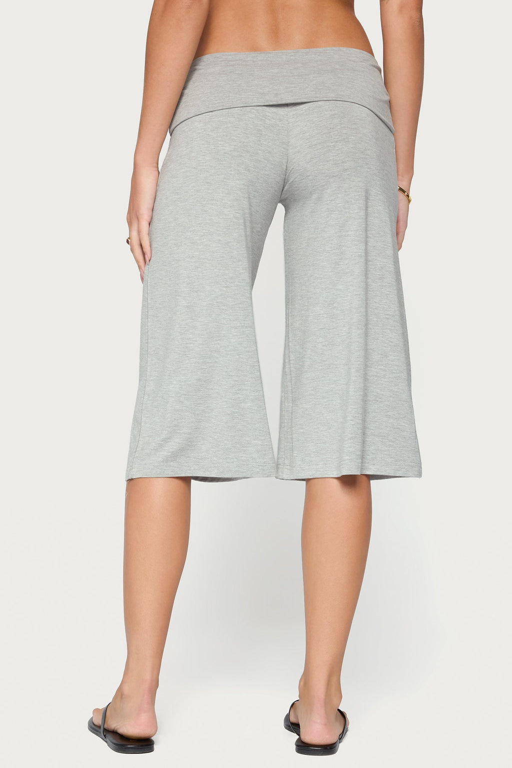 Shirly Wide Leg Foldover Capri Pants