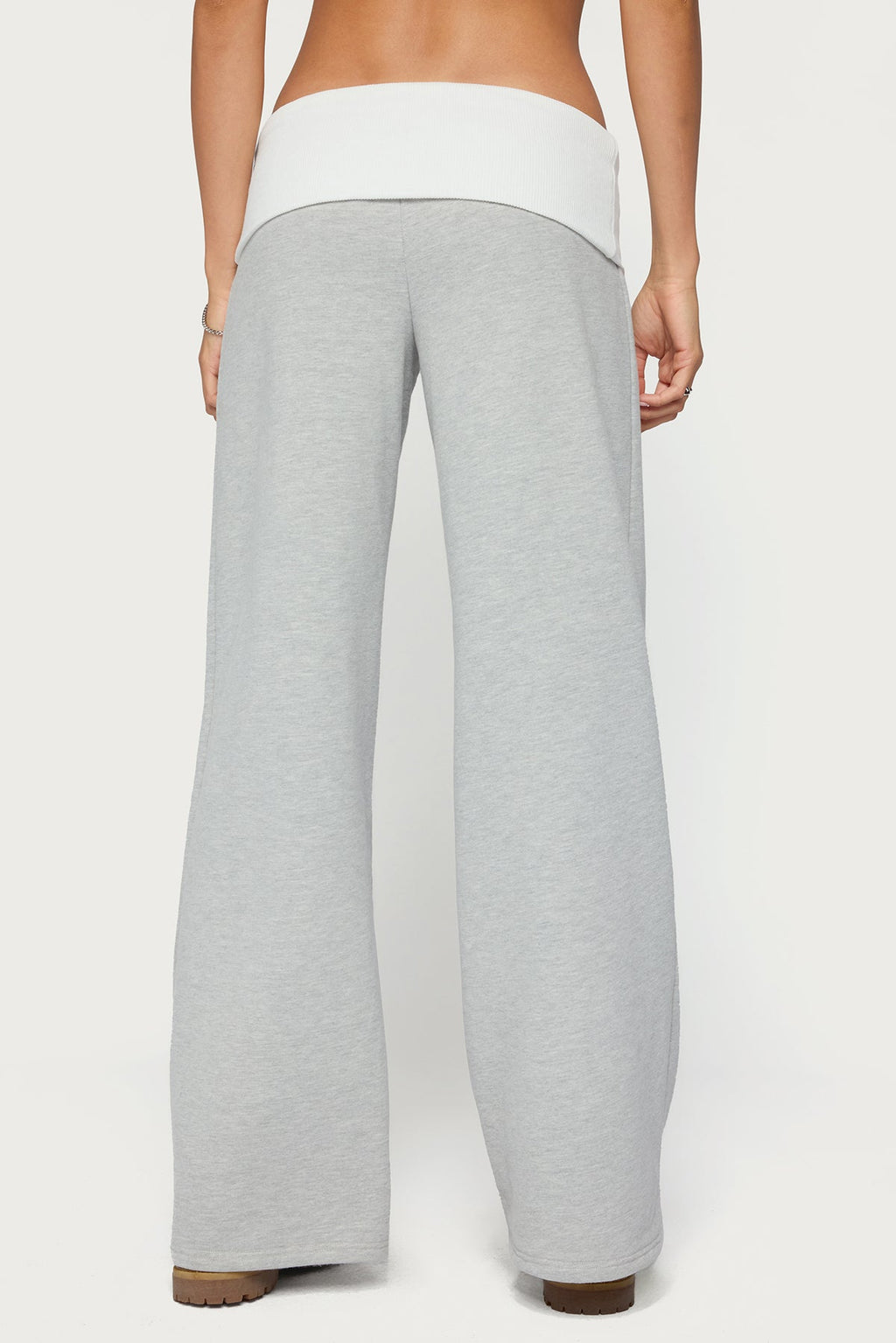 Idha Contrast Foldover Baggy Sweatpants