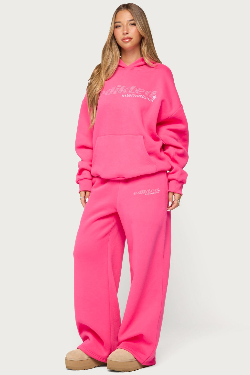 Edikted International Wide Leg Sweatpants