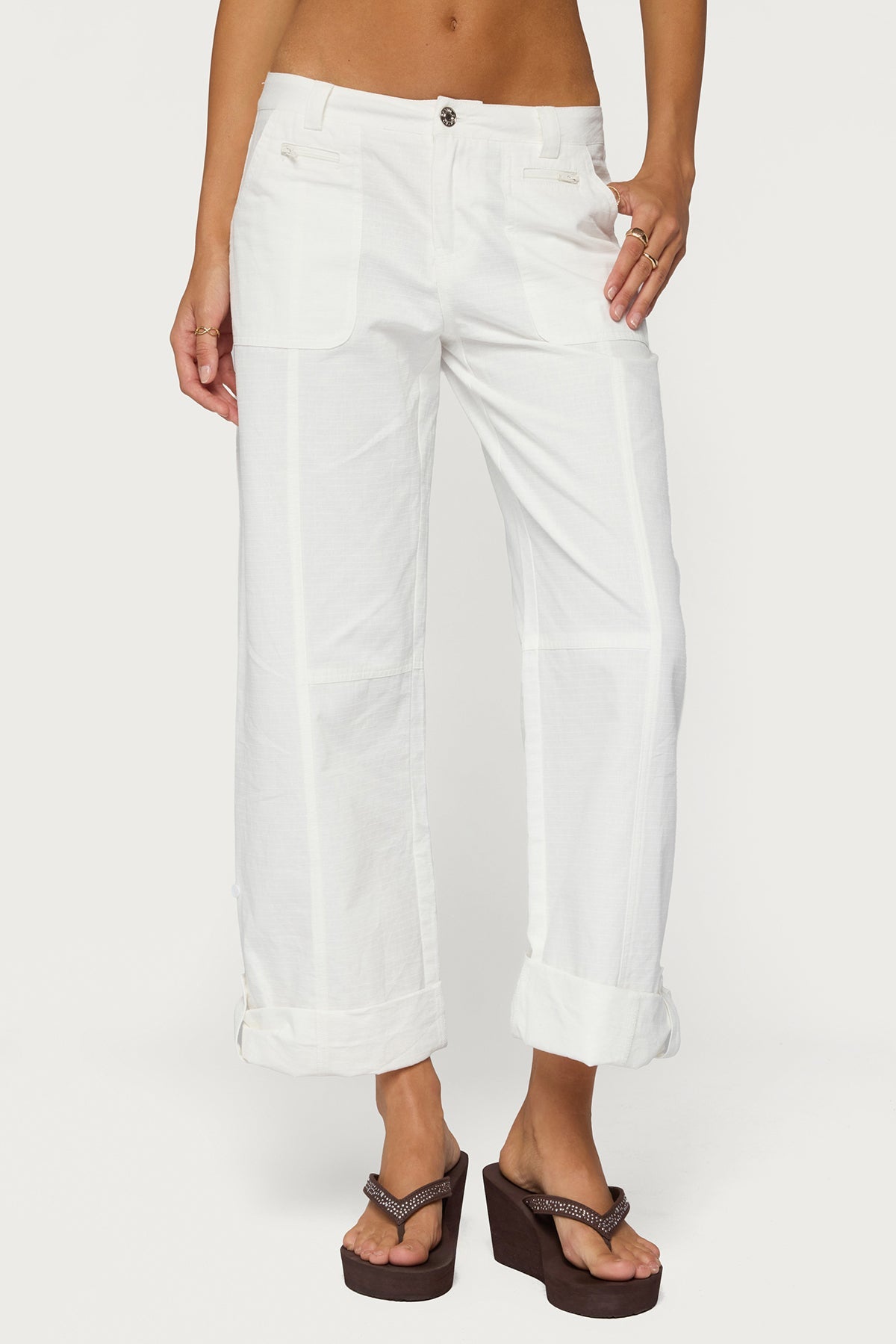 Odettia Sheer Cotton Pants