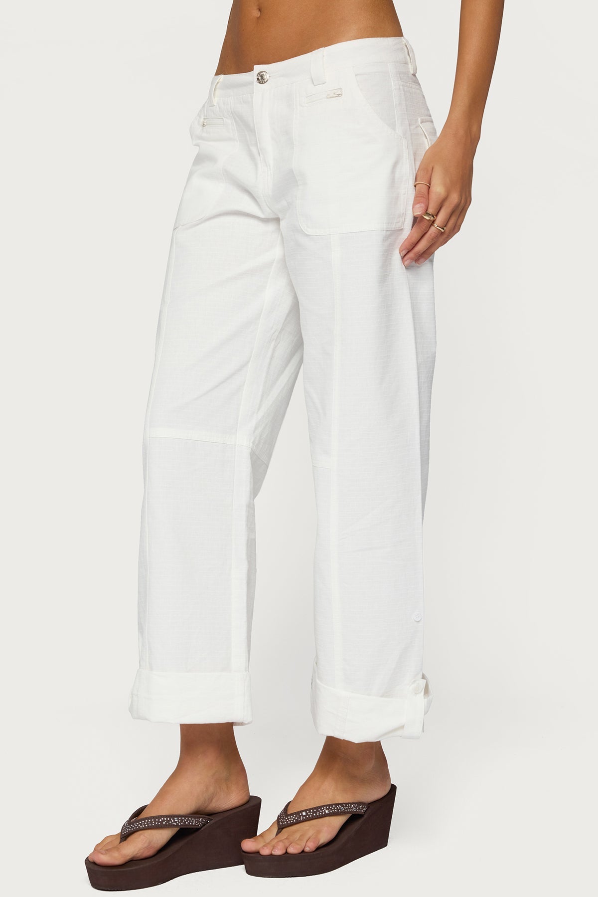 Odettia Sheer Cotton Pants
