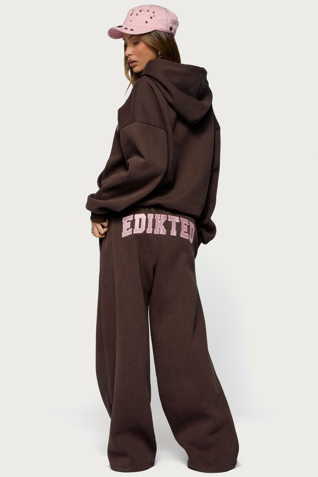 Edikted Glow Rhinestone Sweatpants
