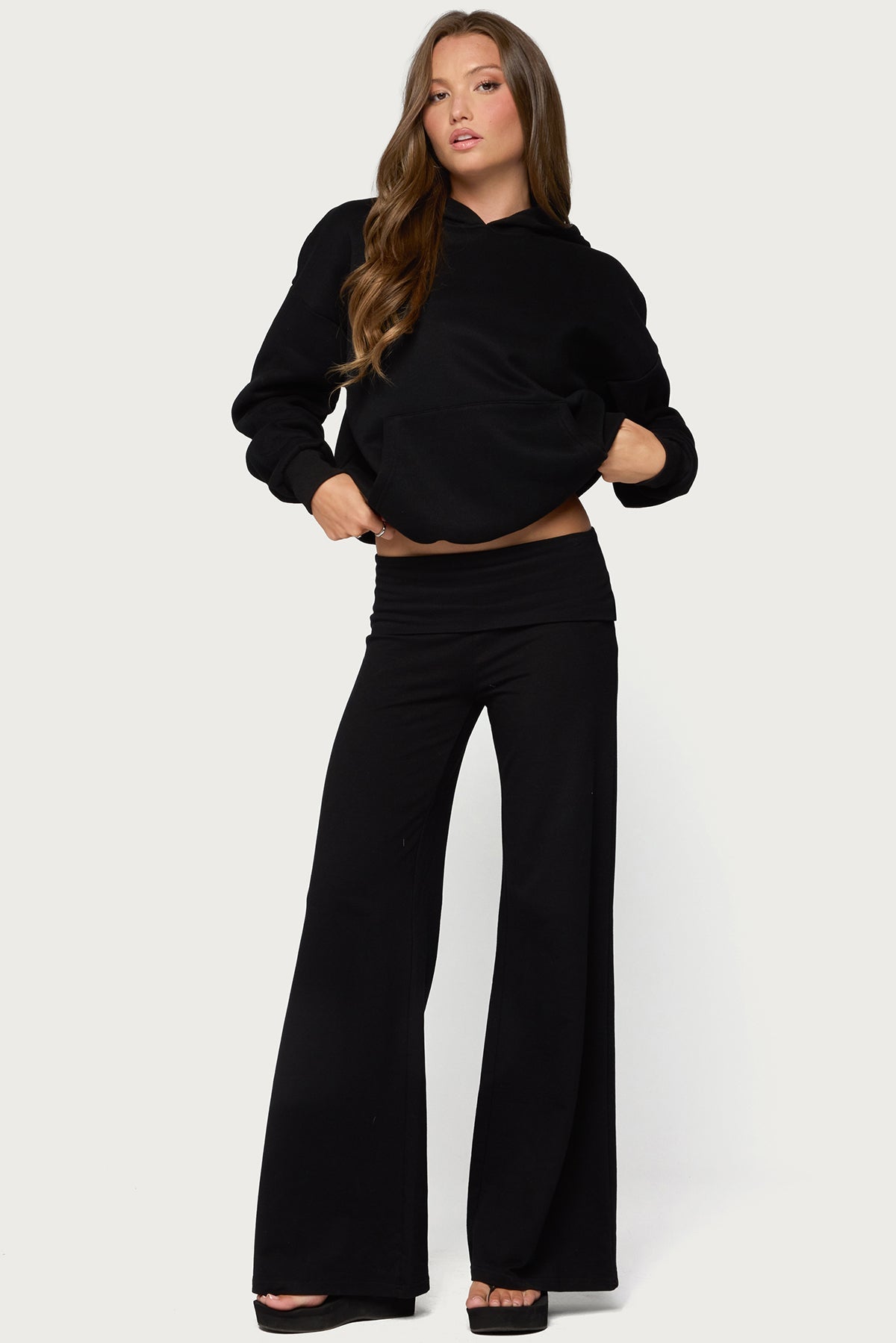 Angel Energy Sequin Foldover Pants