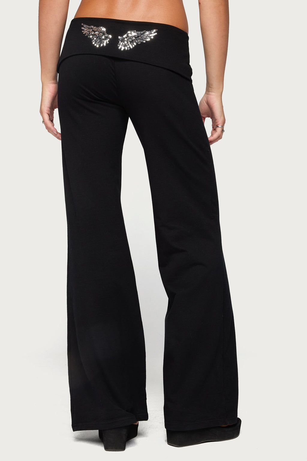 Angel Energy Sequin Foldover Pants