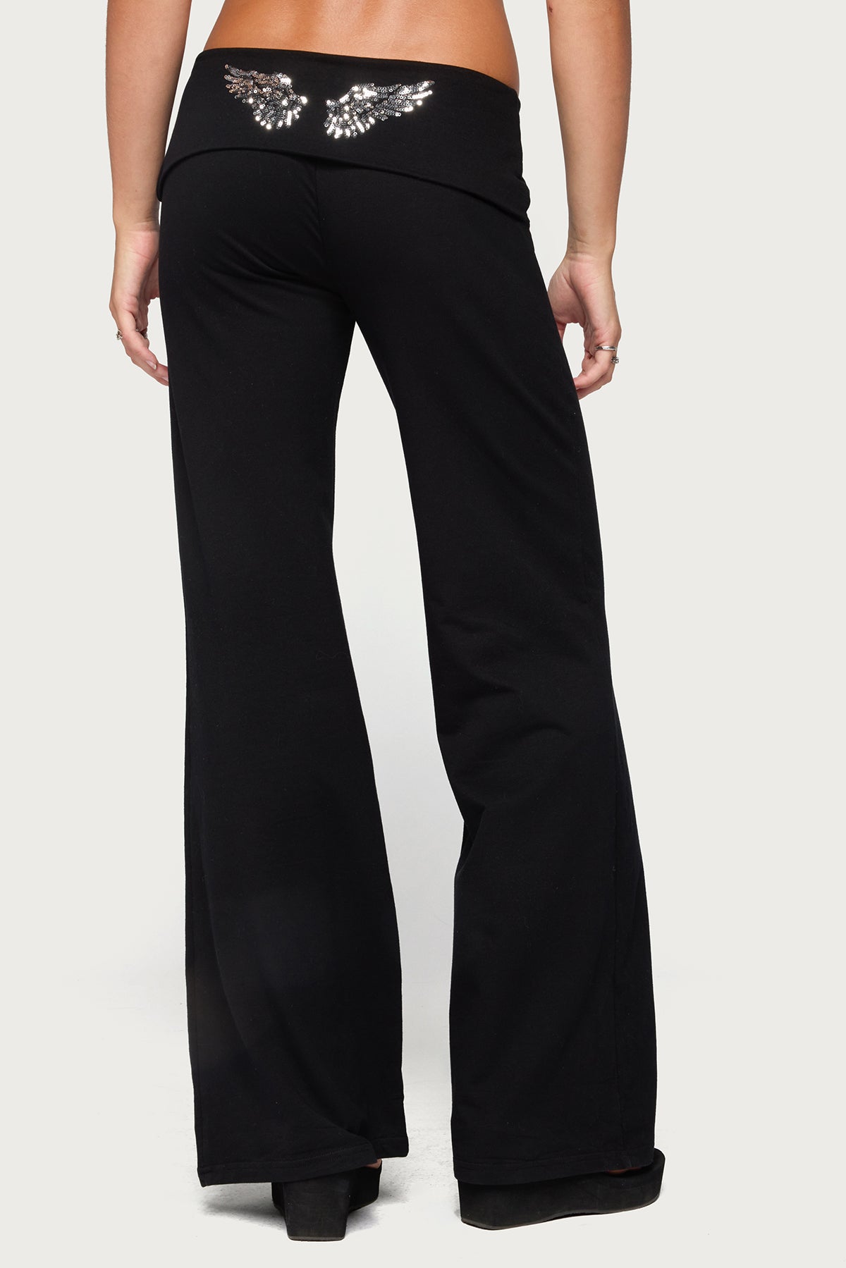 Angel Energy Sequin Foldover Pants