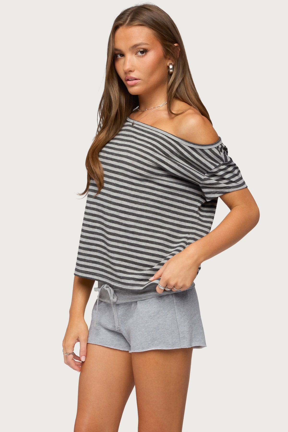 Chanelle Off Shoulder Striped Top