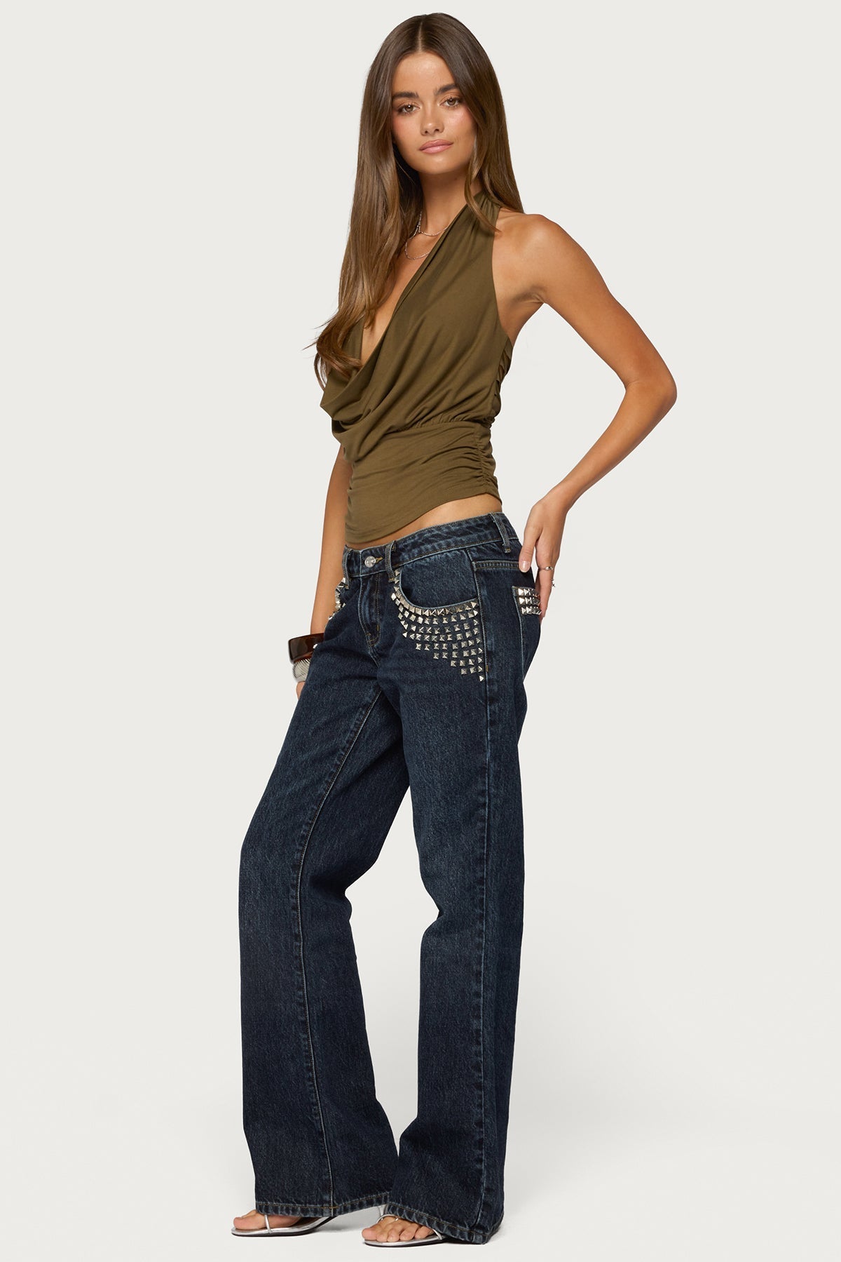 Gaila Strappy Back Cowl Neck Top
