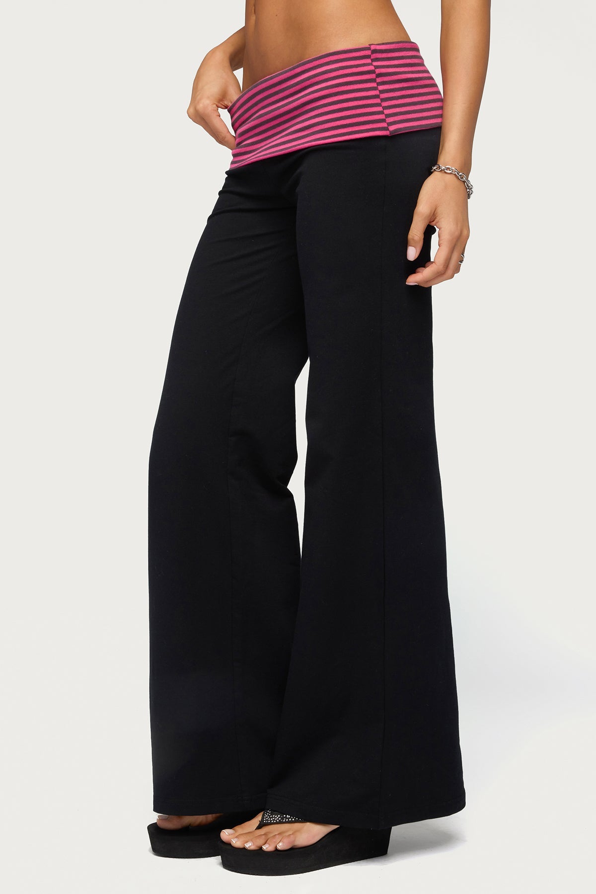 Maci Striped Foldover Pants