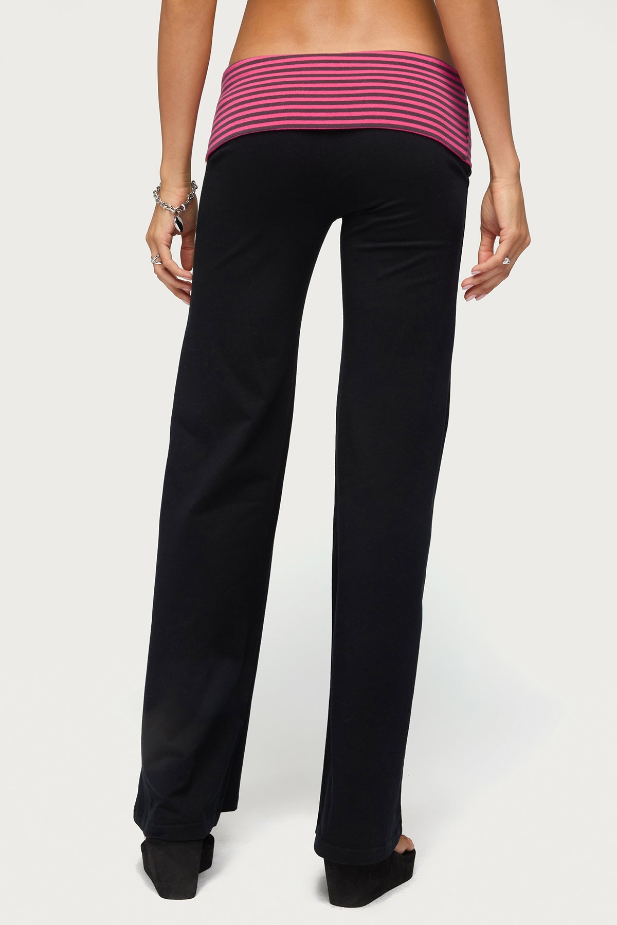 Maci Striped Foldover Pants