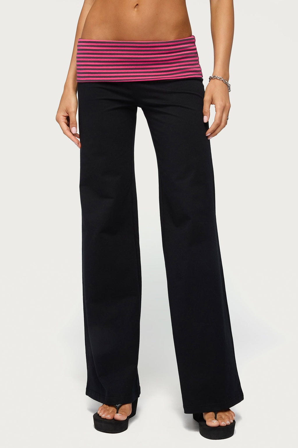 Maci Striped Foldover Pants