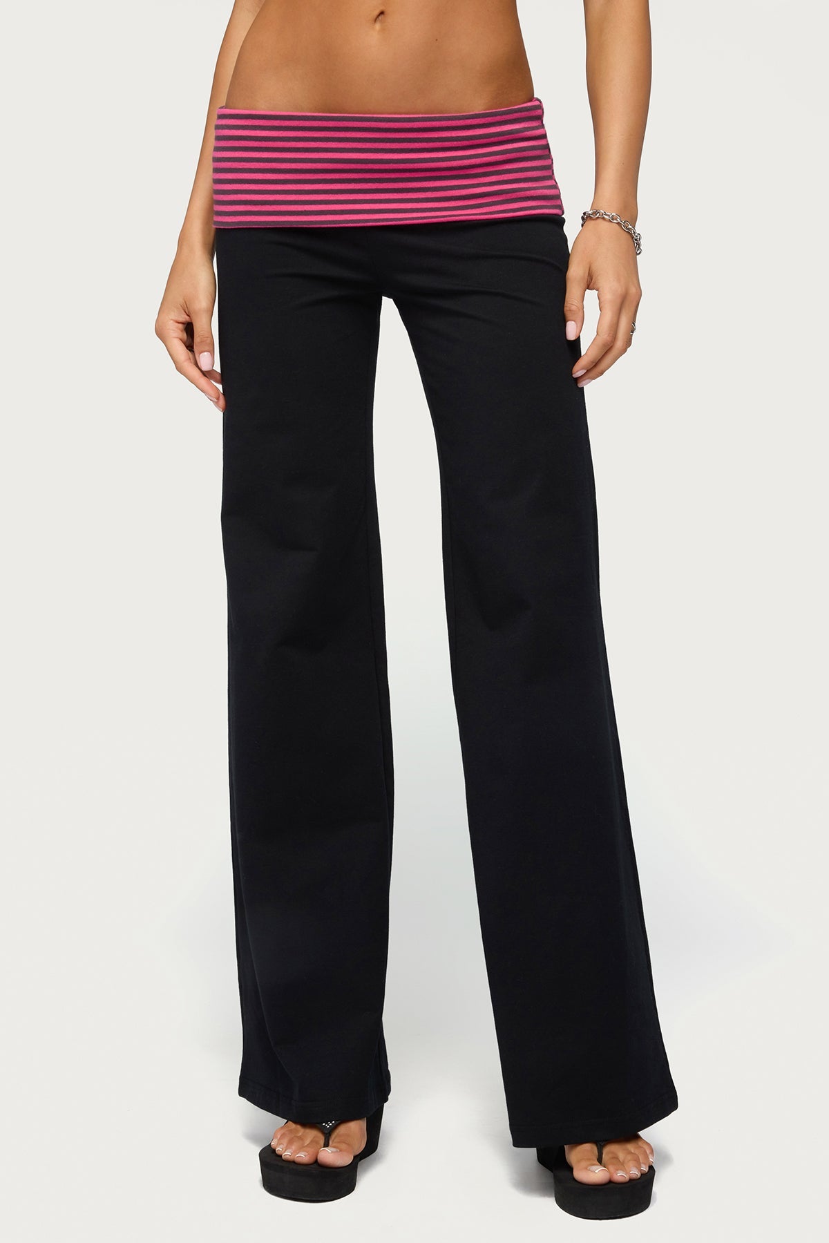 Maci Striped Foldover Pants