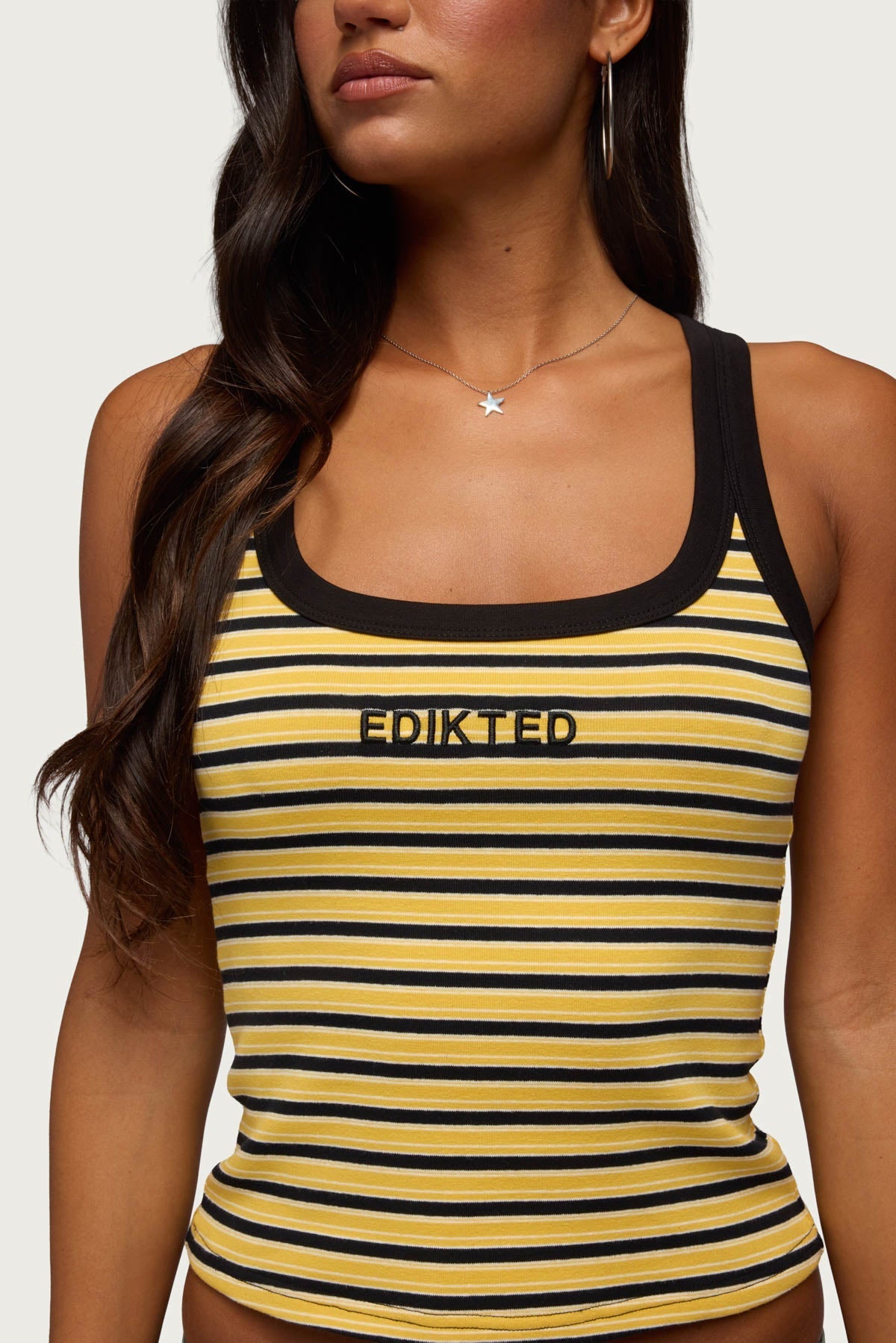 Edikted Energy Striped Ribbed Tank Top