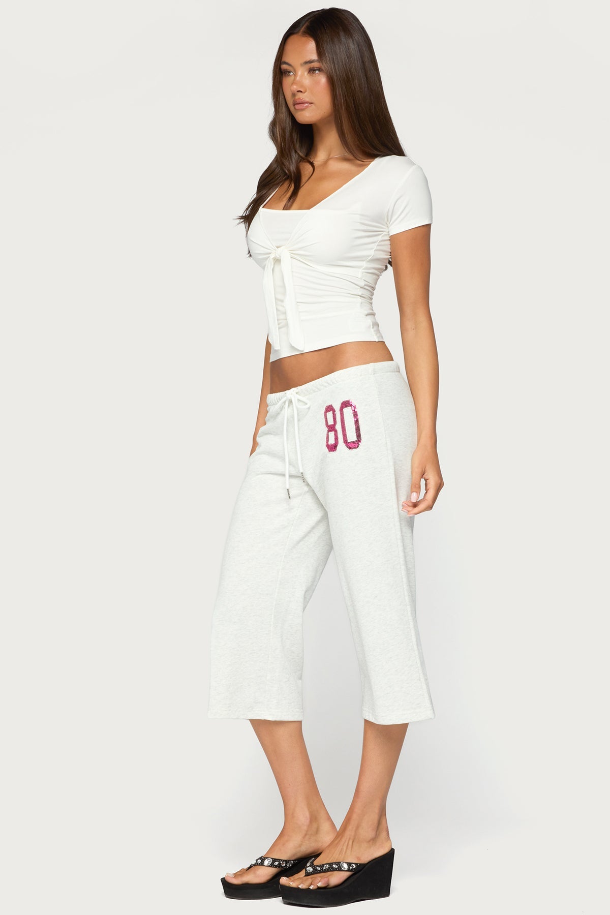 80 Sequin Capri Sweatpants