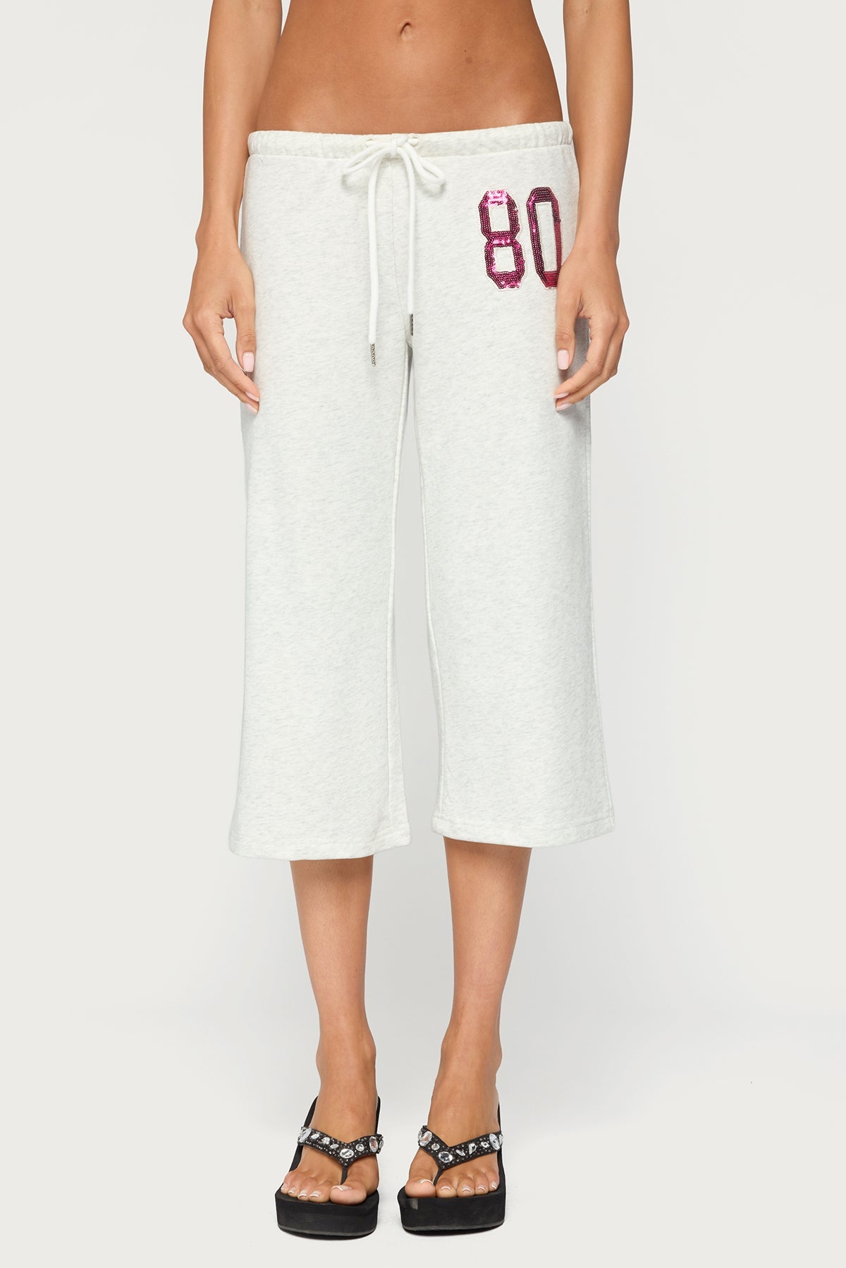 80 Sequin Capri Sweatpants