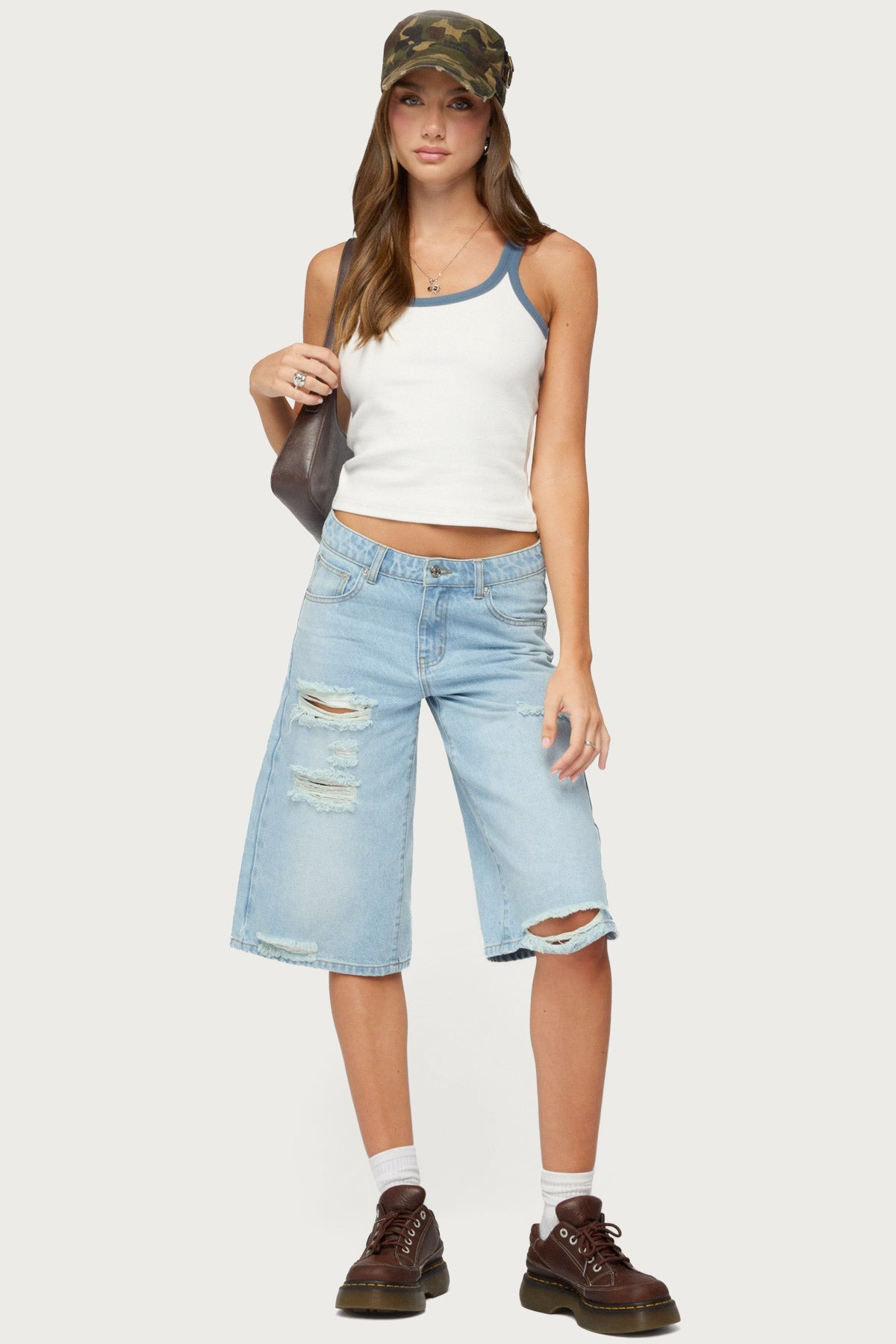 Eida Contrast Ribbed Tank Top