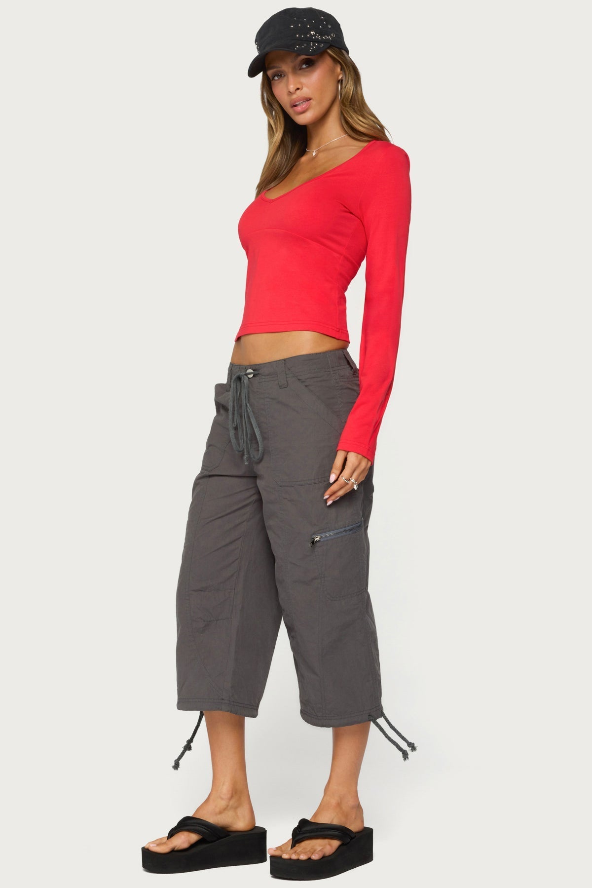 Feva V Neck Long Sleeve Top