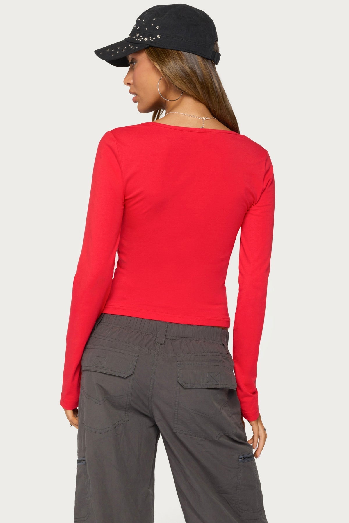 Feva V Neck Long Sleeve Top