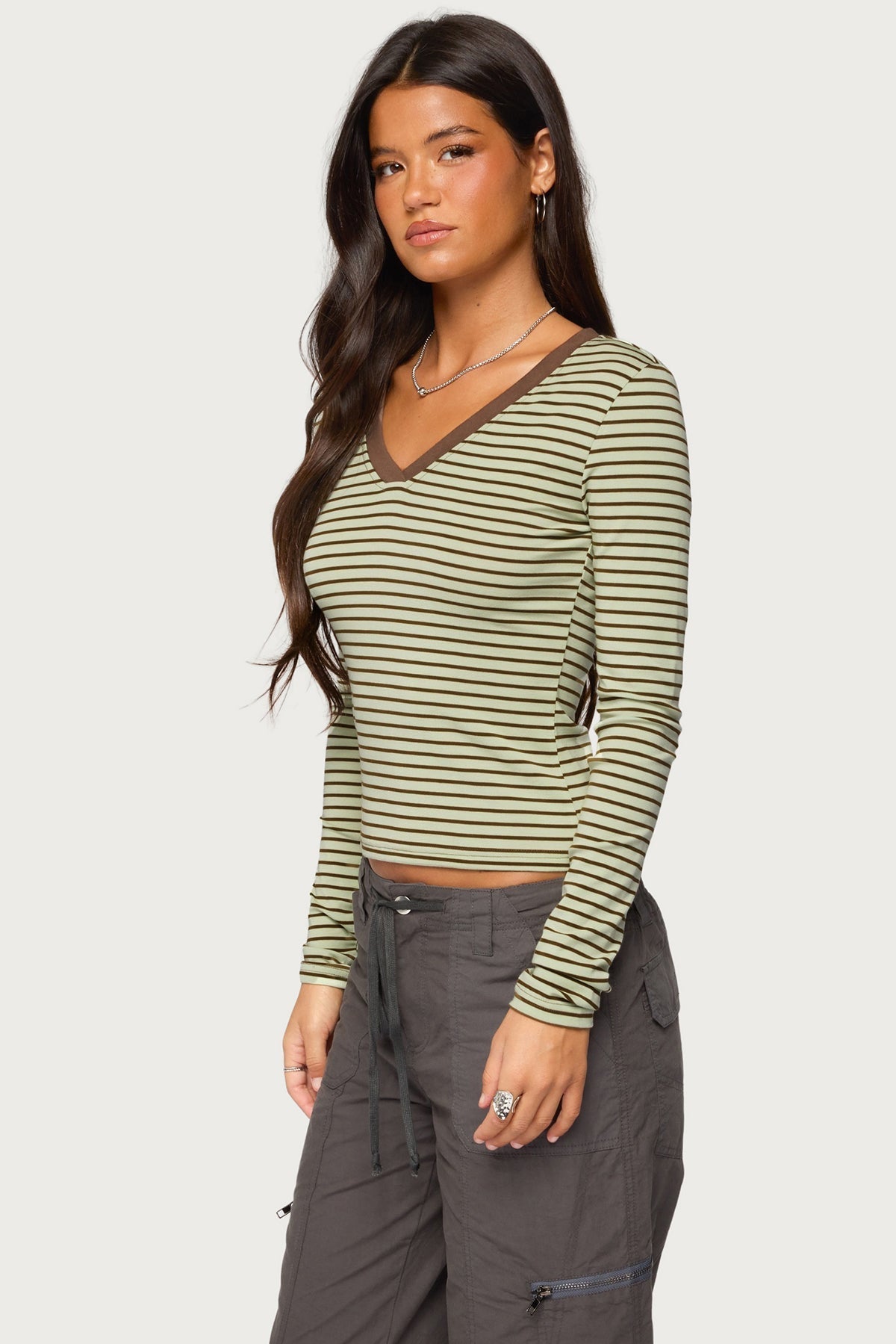 Yania Striped Long Sleeve Top