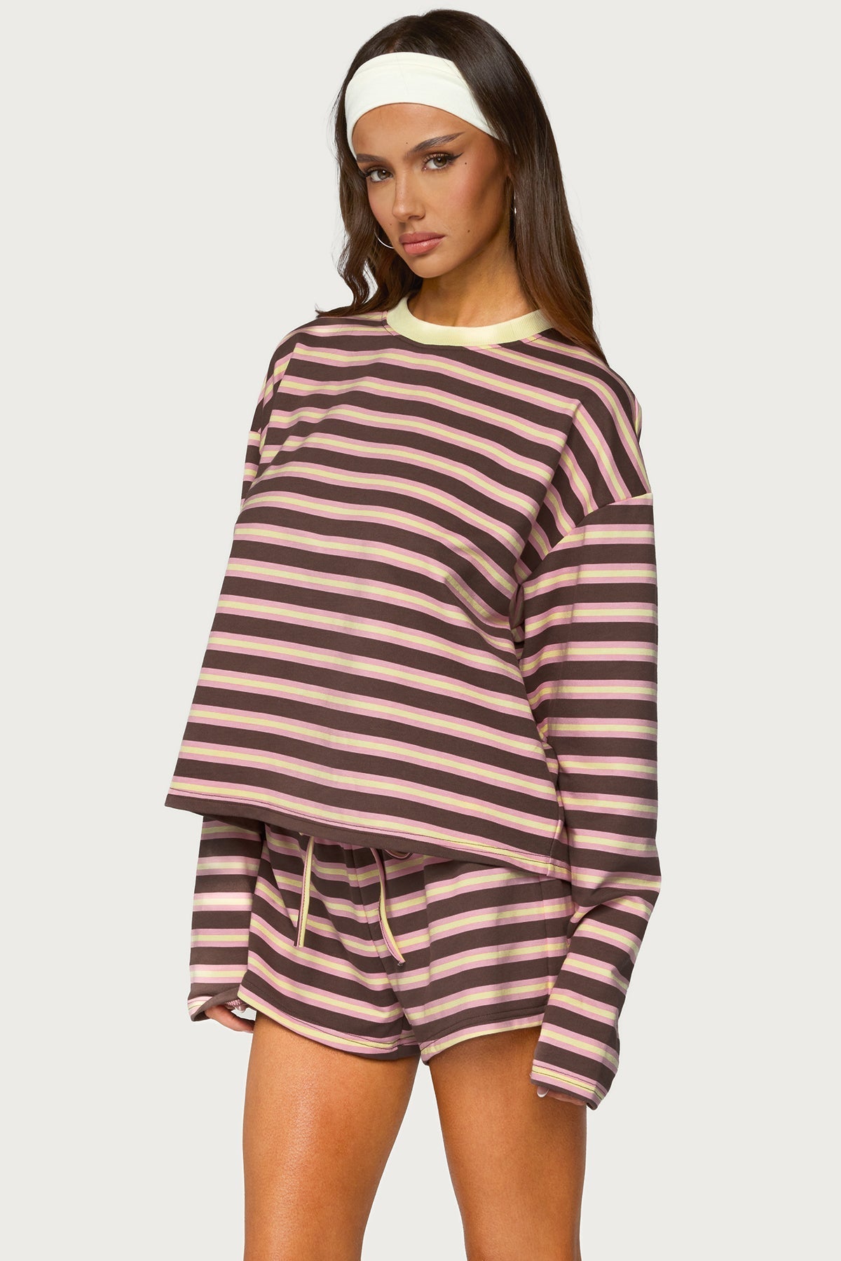 Blanchy Striped Long Sleeve Top