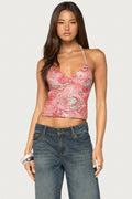 Cheri Bead & Sequin Backless Top
