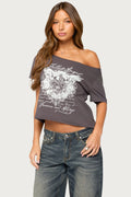 Fallen Angel Off Shoulder T Shirt