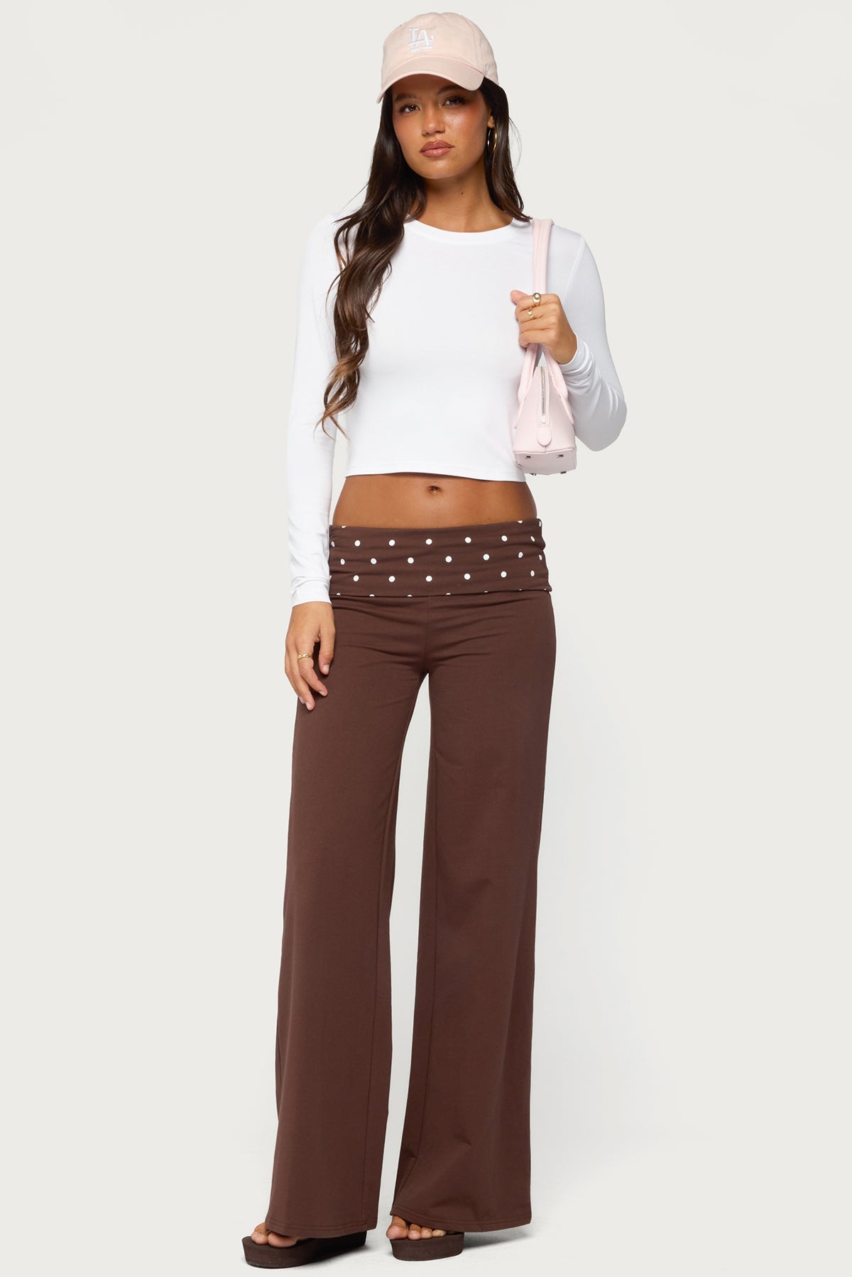 Reeva Polka Dot Foldover Pants