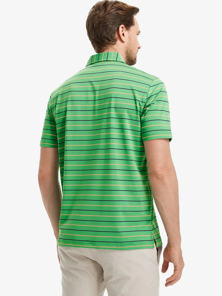 Stylish Stripe Jersey Golf Polo