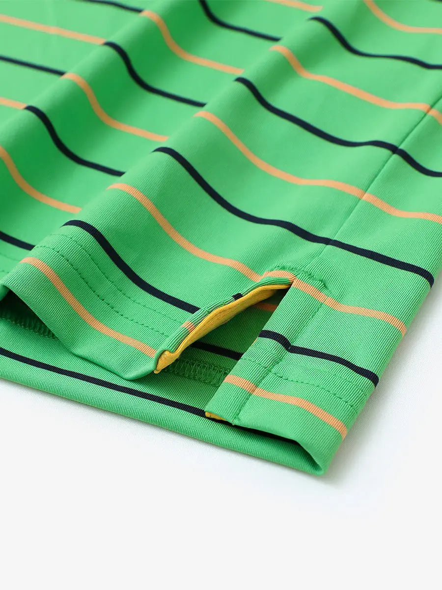 Stylish Stripe Jersey Golf Polo